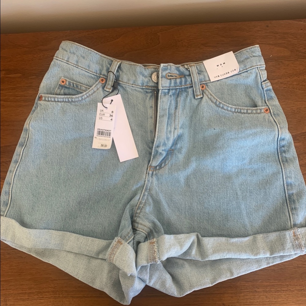 Top Shop Mom Jean Shorts